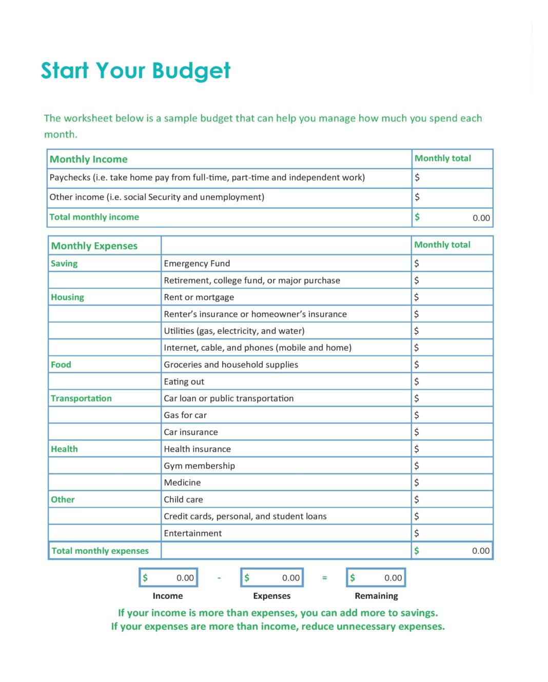 FREE 59 Monthly Budget Worksheet Samples in PDF - PDF Gate