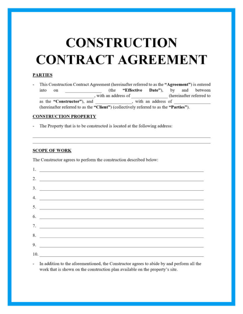 Sample Construction Management Contract PDF PDF Gate